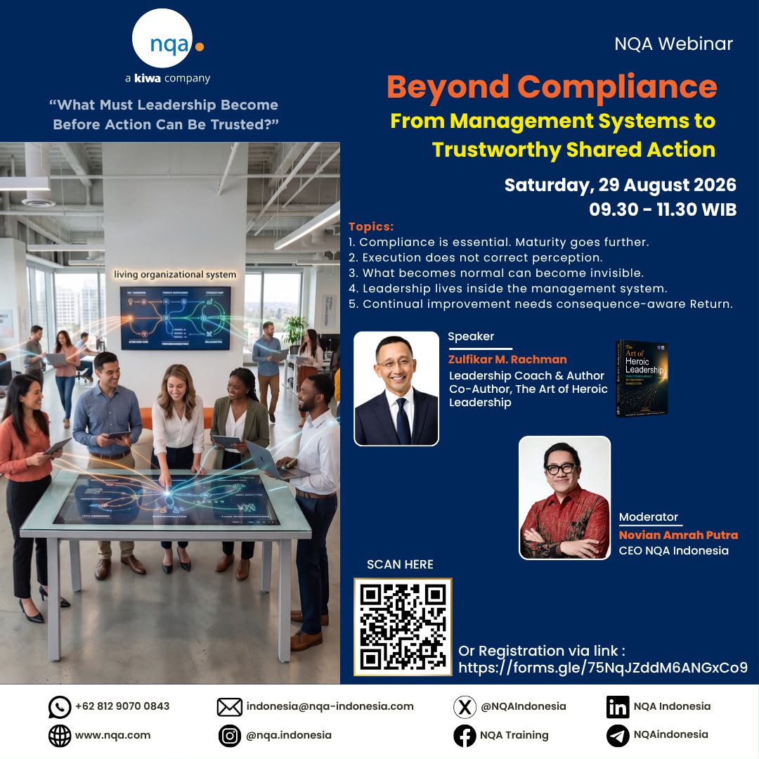 NQA FREE Webinar – Beyond Compliance: From Management Systems to Trustworthy Shared Action