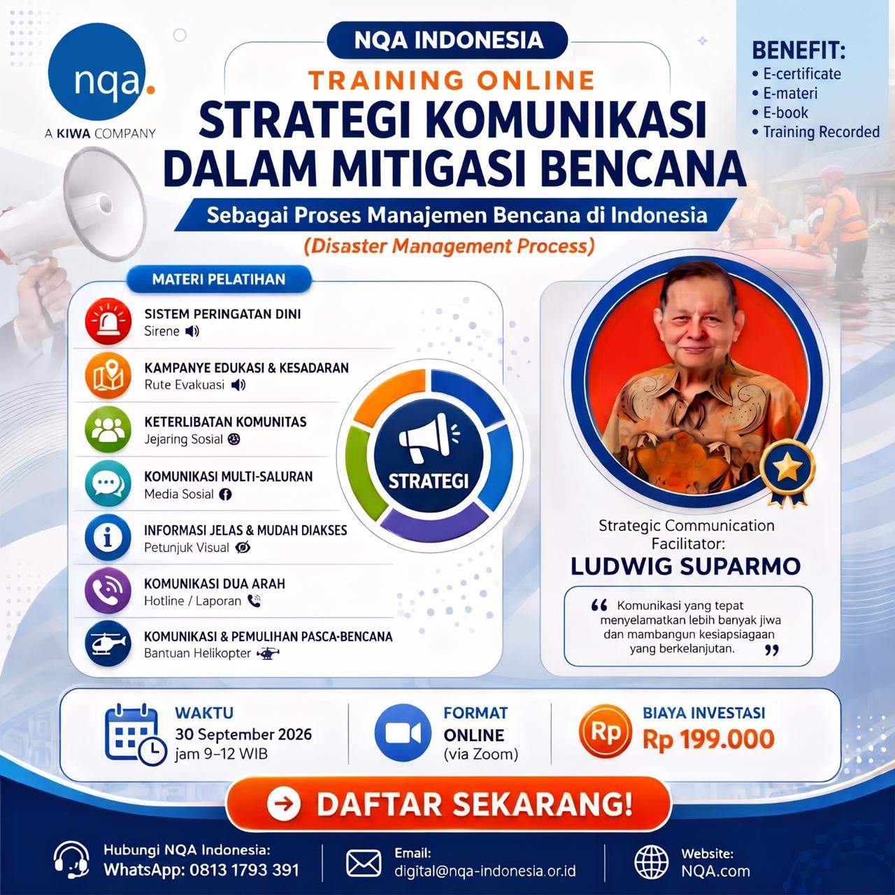 Training Online: Strategi Komunikasi dalam Mitigasi Bencana, Sebagai Proses Manajemen Bencana di Indonesia