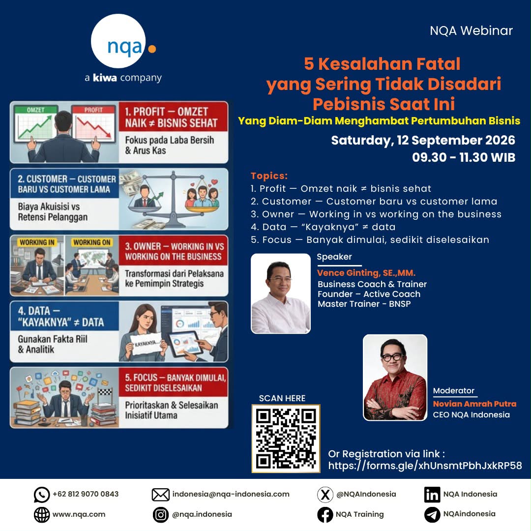 NQA FREE Webinar – 5 Kesalahan Fatal yang Sering Tidak Disadari Pebisnis Saat Ini