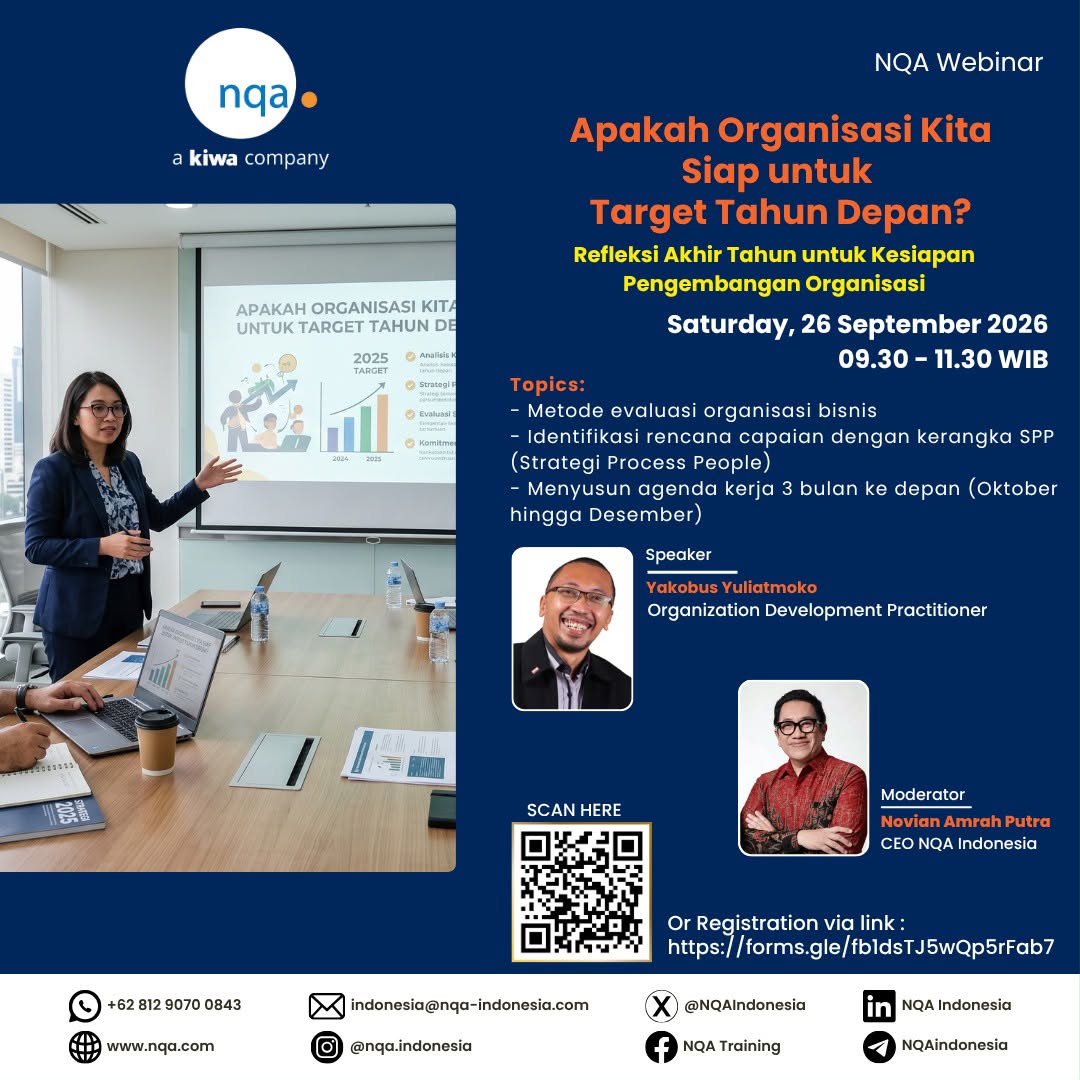 NQA FREE Webinar – Apakah Organisasi Kita Siap untuk Target Tahun Depan?