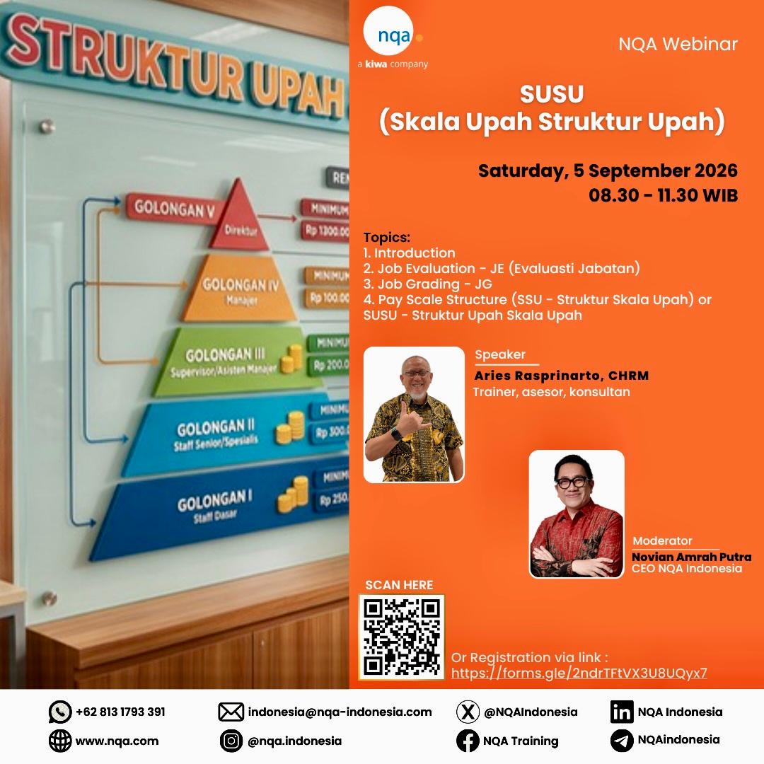 NQA FREE Webinar – SUSU (Skala Upah Struktur Upah)