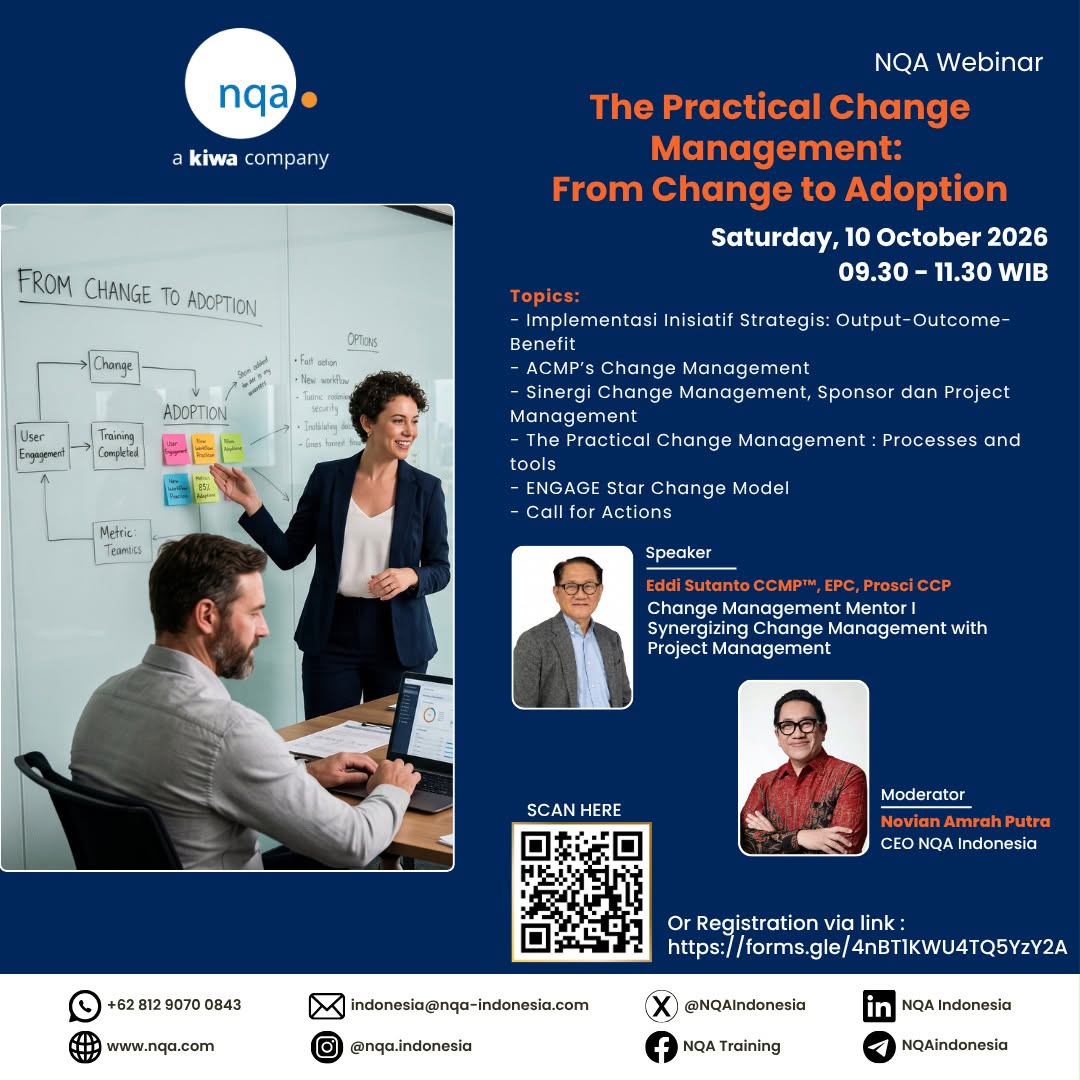 NQA FREE Webinar – The Practical Change Management: From Change to Adoption